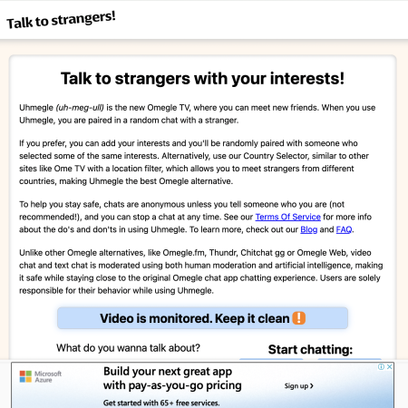 Uhmegle: la alternativa definitiva a Omegle para chatear en línea de forma segura y divertida