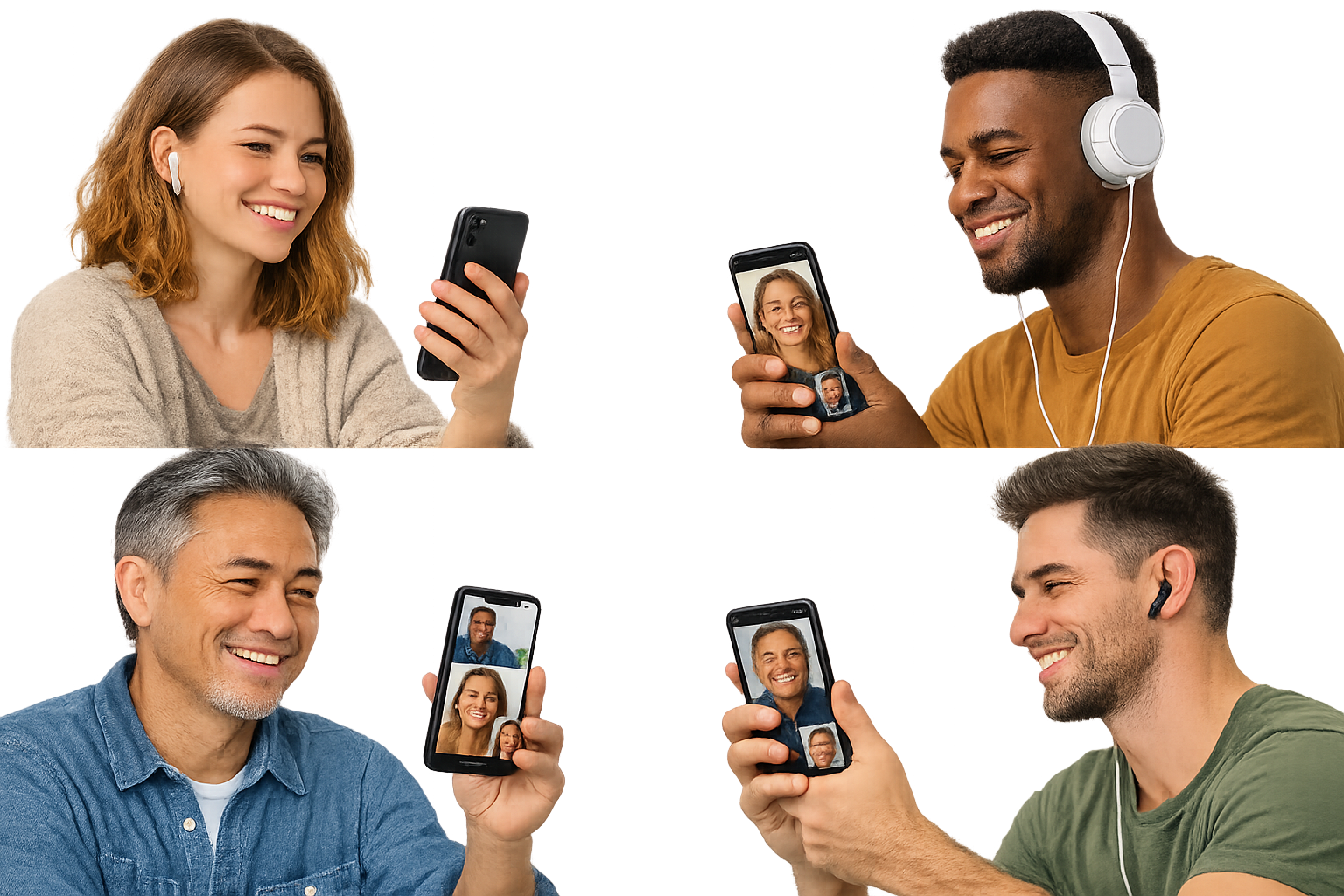 Woman smiling during a video chat
