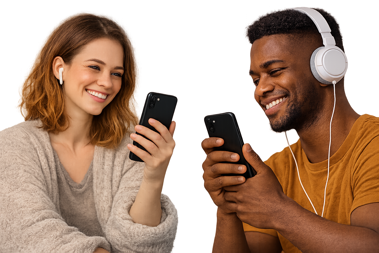 Woman smiling during a video chat